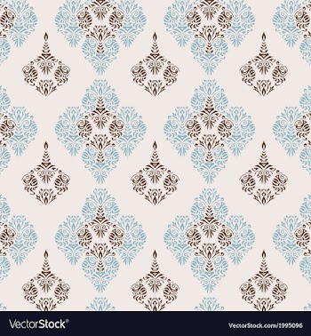 Seamless pattern damask style vector image
