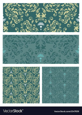 Seamless pattern damask vector image