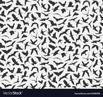  					Seamless pattern flying birds vector image														