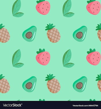 seamless pattern fresh fruits