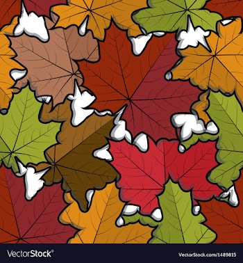 Seamless pattern from maple leaves vector image