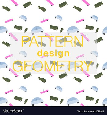 Seamless pattern in colors with geometric vector image