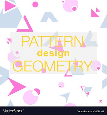 Seamless pattern in colors with geometric vector image
