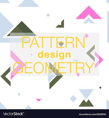 Seamless pattern in colors with geometric vector image