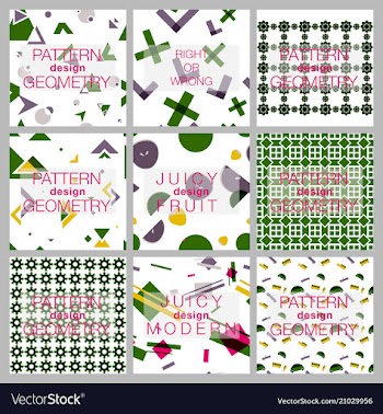 Seamless pattern in colors with geometric vector image