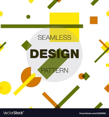 Seamless pattern in colors with geometric vector image