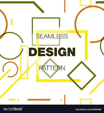 Seamless pattern in colors with geometric vector image