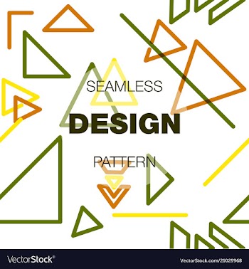 Seamless pattern in colors with geometric vector image
