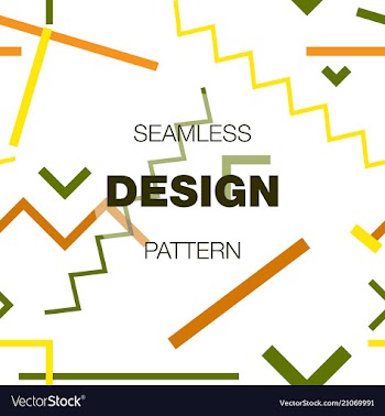Seamless pattern in colors with geometric vector image