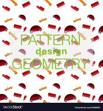 Seamless pattern in colors with geometric vector image
