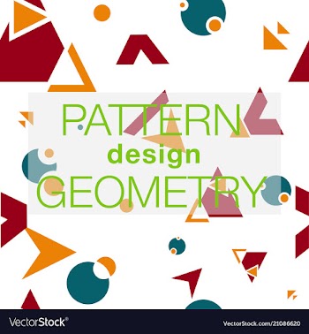 Seamless pattern in colors with geometric vector image