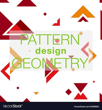 Seamless pattern in colors with geometric vector image
