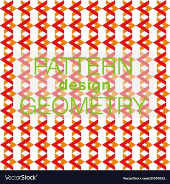 Seamless pattern in colors with geometric vector image