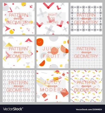 Seamless pattern in colors with geometric vector image