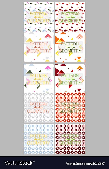Seamless pattern in colors with geometric vector image