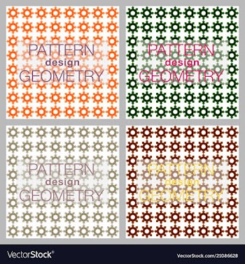 Seamless pattern in colors with geometric vector image