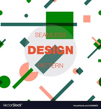 Seamless pattern in colors with geometric vector image