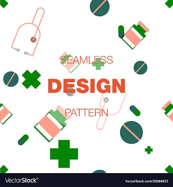 Seamless pattern in colors with geometric vector image