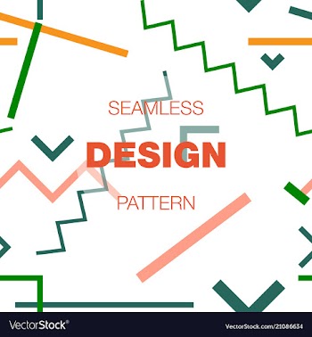 Seamless pattern in colors with geometric vector image