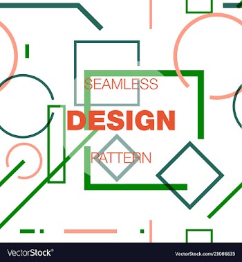 Seamless pattern in colors with geometric vector image