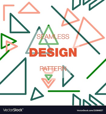 Seamless pattern in colors with geometric vector image