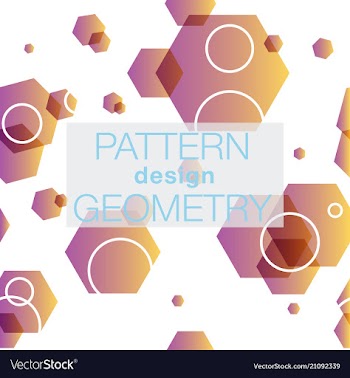 Seamless pattern in colors with geometric vector image
