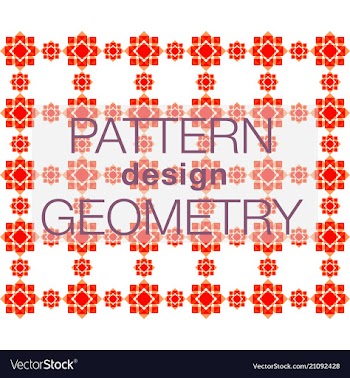 Seamless pattern in colors with geometric vector image