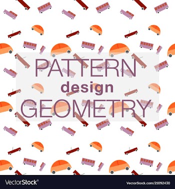 Seamless pattern in colors with geometric vector image
