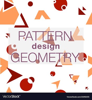 Seamless pattern in colors with geometric vector image