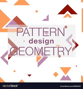 Seamless pattern in colors with geometric vector image