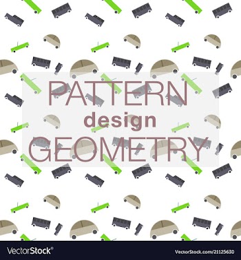 Seamless pattern in colors with geometric vector image