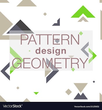 Seamless pattern in colors with geometric vector image
