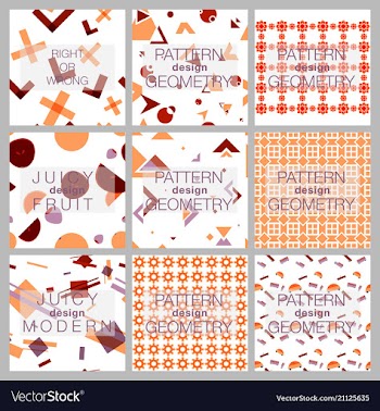 Seamless pattern in colors with geometric vector image