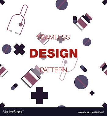 Seamless pattern in colors with geometric vector image