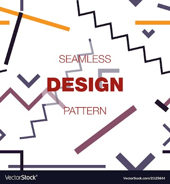 Seamless pattern in colors with geometric vector image