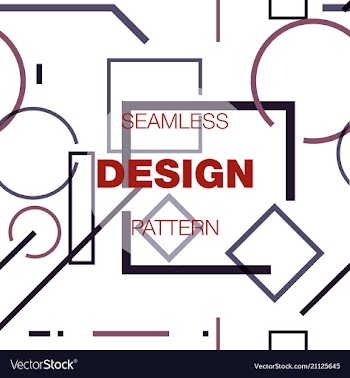 Seamless pattern in colors with geometric vector image