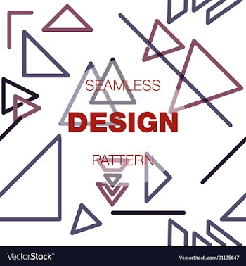 Seamless pattern in colors with geometric vector image