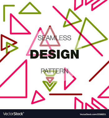 Seamless pattern in colors with geometric vector image