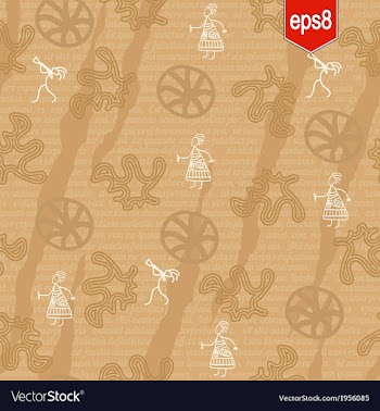 Seamless pattern in ethnic style vector image