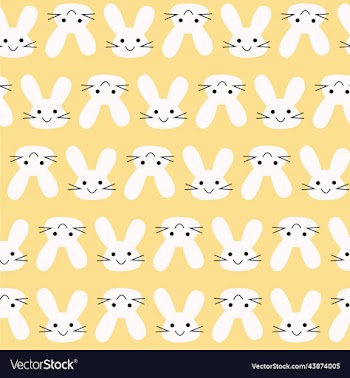 seamless pattern in the form of cute rabbits