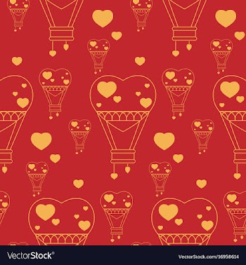 Seamless pattern of balloons vector image