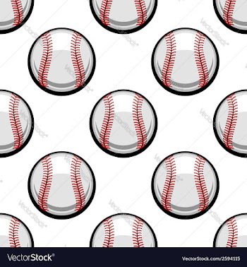  					Seamless pattern of baseball balls vector&nbsp;image														