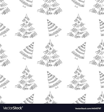 seamless pattern of christmas trees