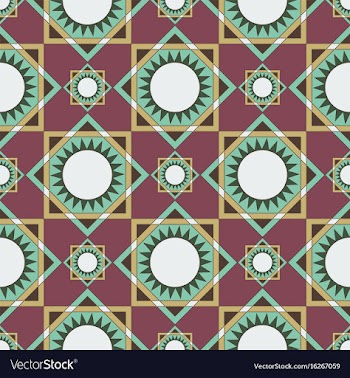 Seamless pattern of circles triangles and squares vector image