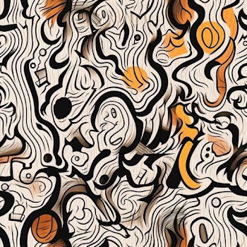 Seamless pattern of silken lighting, Impressively intricate