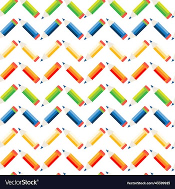 seamless pattern pencils back to school