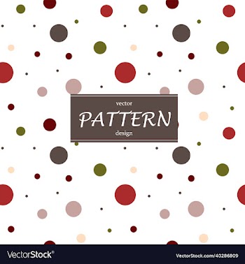 seamless pattern red gray and cream circles