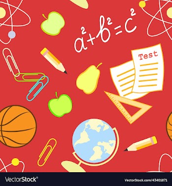 seamless pattern school supplies back to school