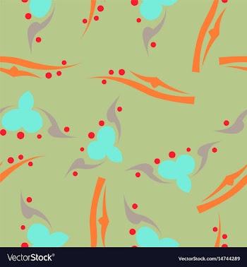 Seamless pattern vintage decorative elements vector image