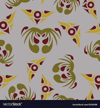 Seamless pattern vintage decorative elements vector image